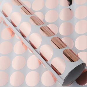 Tükörfényes Rosé Arany színű pöttyök falmatrica 9 cm átmérő – 50 db M521