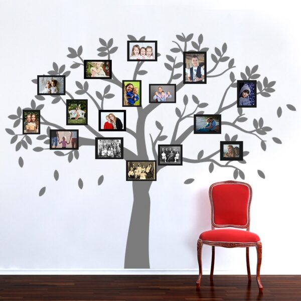 Családfa falmatrica fa faltetoválás family tree gyerekszoba dekoráció