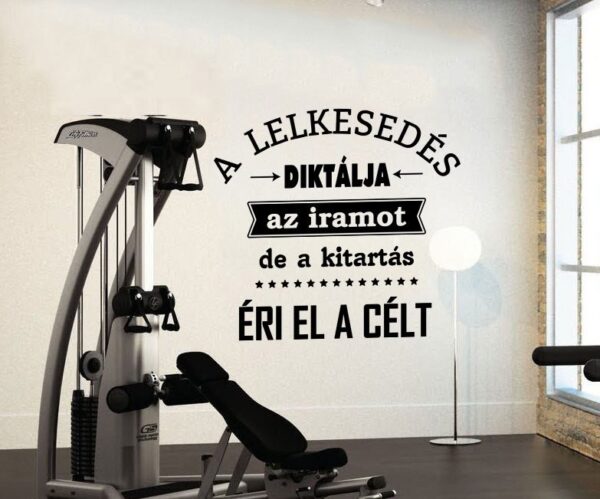 Motivációs idézet fittness edzéshez feliratos falmatrica faltetoválás felirattal