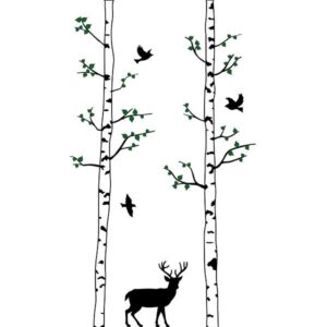 Stag nyírfa falmatrica szett M103