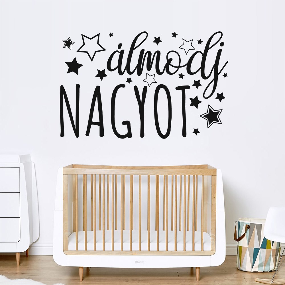 Babaszoba feliratos falmatrica faltetoválás gyerekszoba fali matrica ötletek