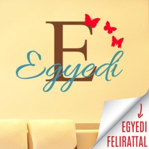 Egyedi feliratú pillangós falmatrica M829
