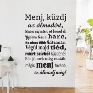 „Menj, küzdj” falmatrica dekoráció M844