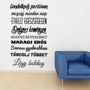 Motivációs idézet falmatrica faltetoválás magyar feliratos felirattal szöveges