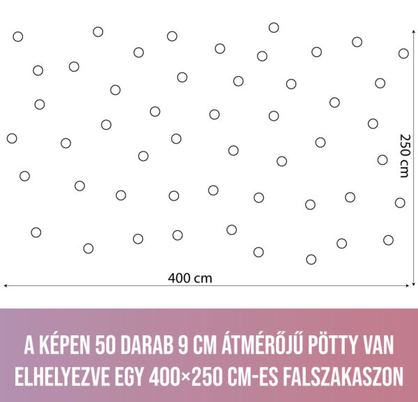 Rose gold arany pöttyök pettyes pöttyös falmatrica matrica falra babaszoba