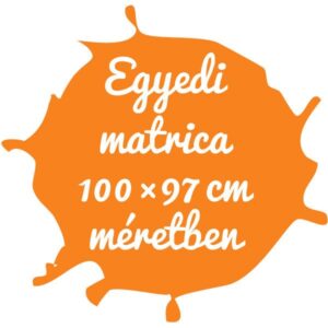 Kültéri háttér nélküli felirat matrica 97×100 cm területen